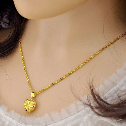 24K Gold Aura Heart Necklace