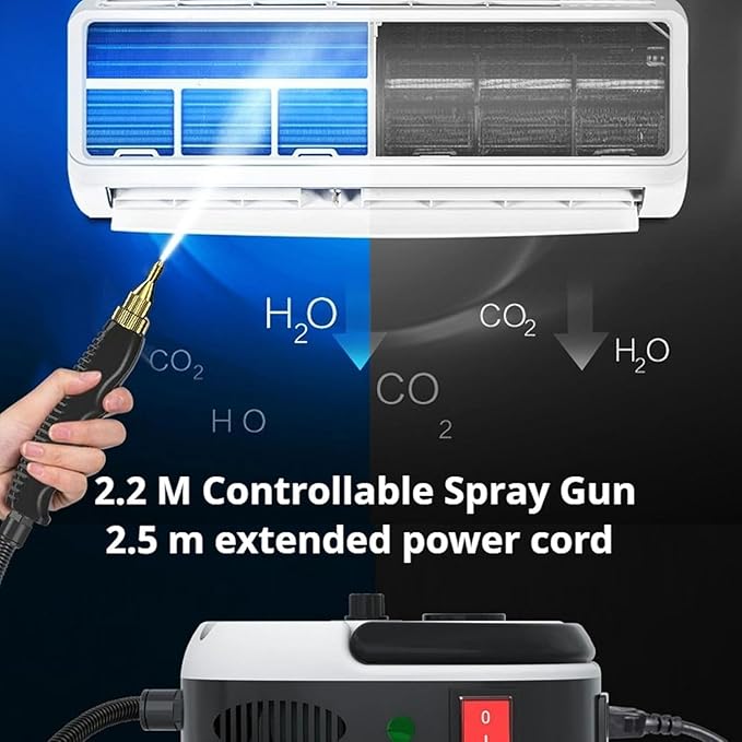 2500W Portable Handheld Steam Cleaner High Temperature Pressurized
