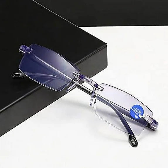 Rimless Anti Blue Ray Reading Glasses Men Women