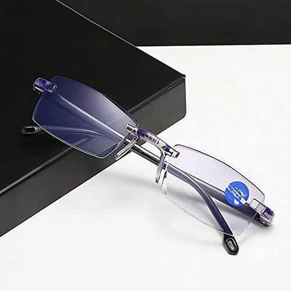 Rimless Anti Blue Ray Reading Glasses Men Women