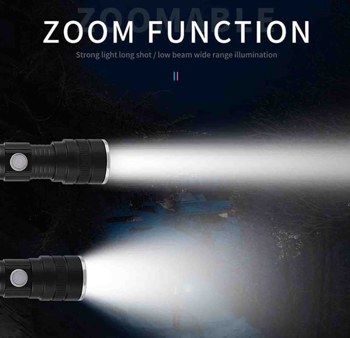 LED Flashlight, USB Rechargeable