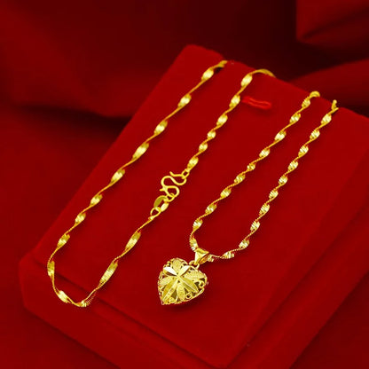 24K Gold Aura Heart Necklace